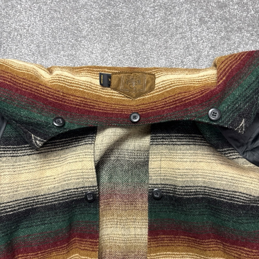 Vintage Woolrich XL Coat LINER ONLY Serape Wool Buttons USA Stripe Replacement - Picture 7 of 7